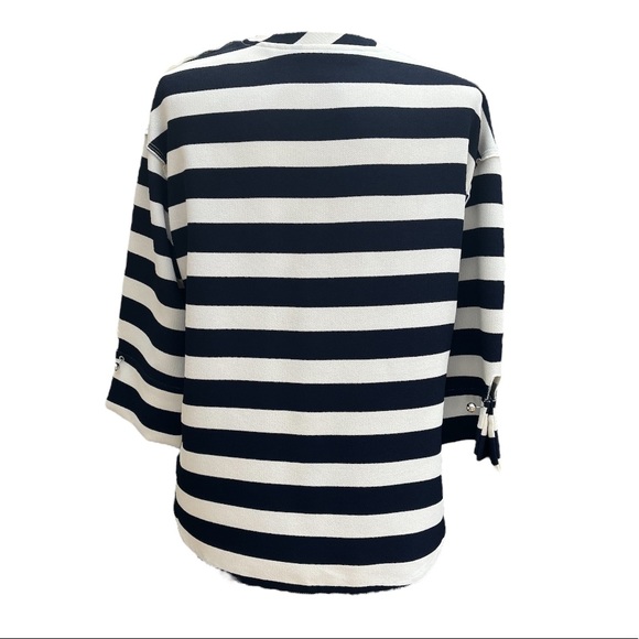 Zara Nautical Navy Striped Top | Small - Picture 3 of 14